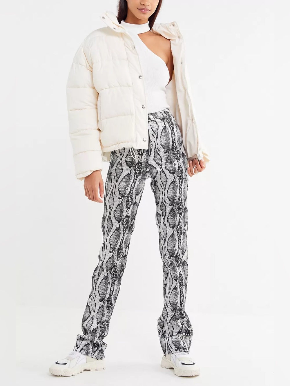 I.AM.GIA Slater Snake Print Zip-Front Pant Size Large - Picture 2 of 10